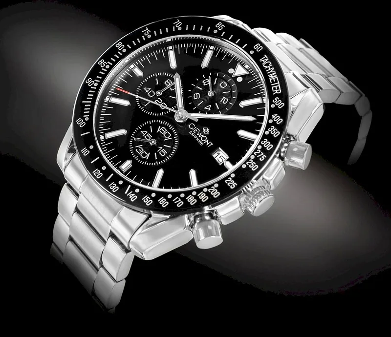Giewont Men’s Watch Chronograph Sapphire / silver/black