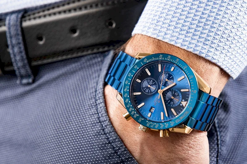 Giewont Men’s Chronograph Sapphire Watch GW8720-B5 / blue-copper