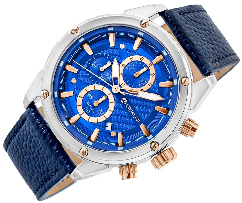 Giewont Chronograph Sapphire Men’s Watch / silver-blue