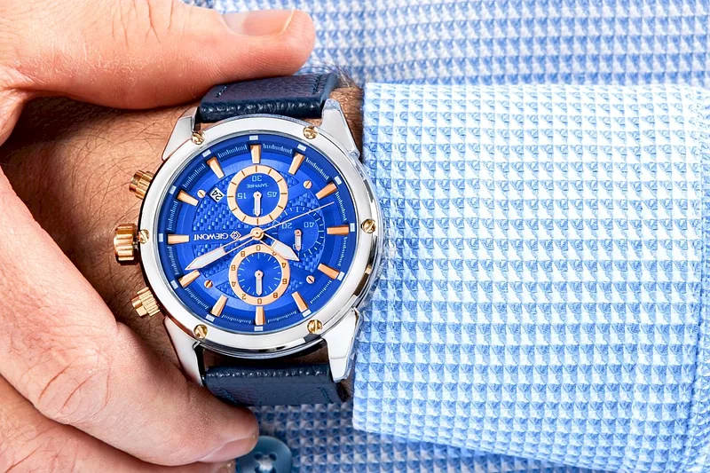 Giewont Chronograph Sapphire Men’s Watch / silver-blue