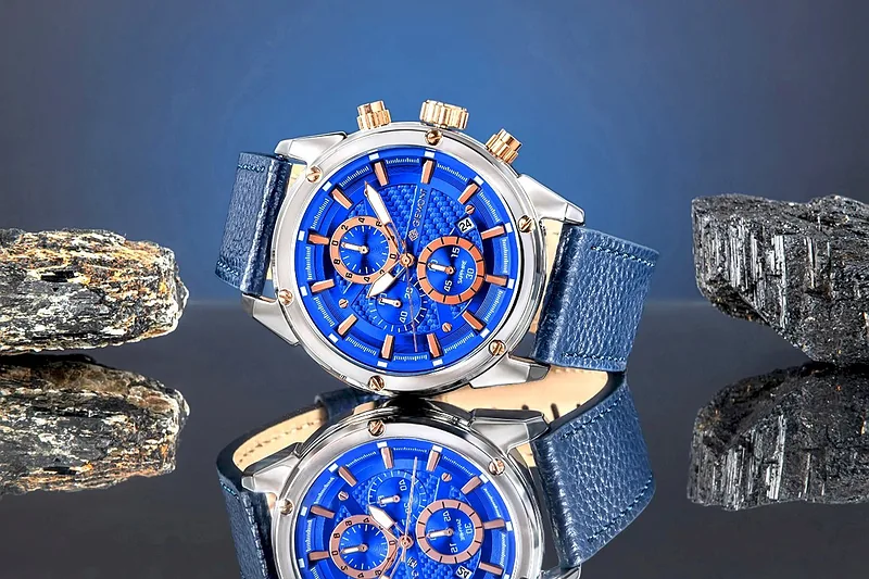 Giewont Chronograph Sapphire Men’s Watch / silver-blue