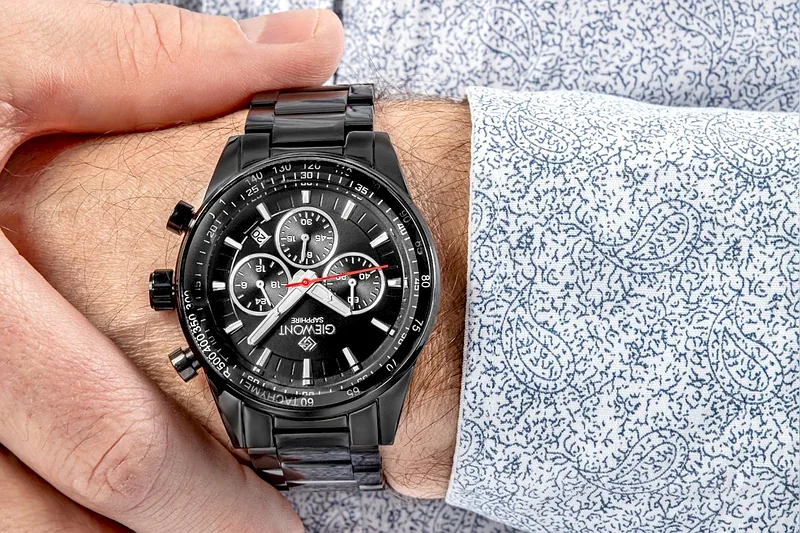 Giewont Men’s Chronograph Sapphire Watch GW9140-B2 / black