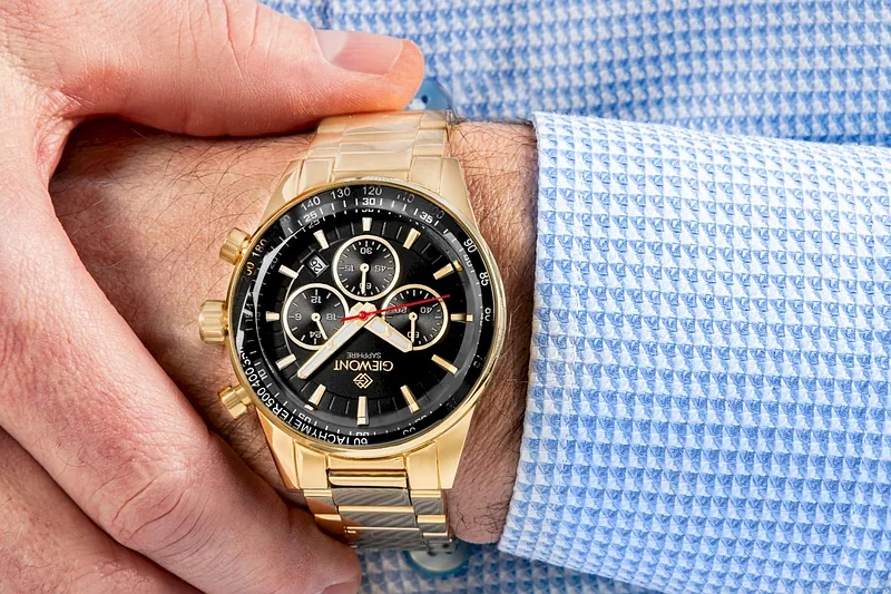 Giewont Chronograph Sapphire Men’s Watch / gold/black