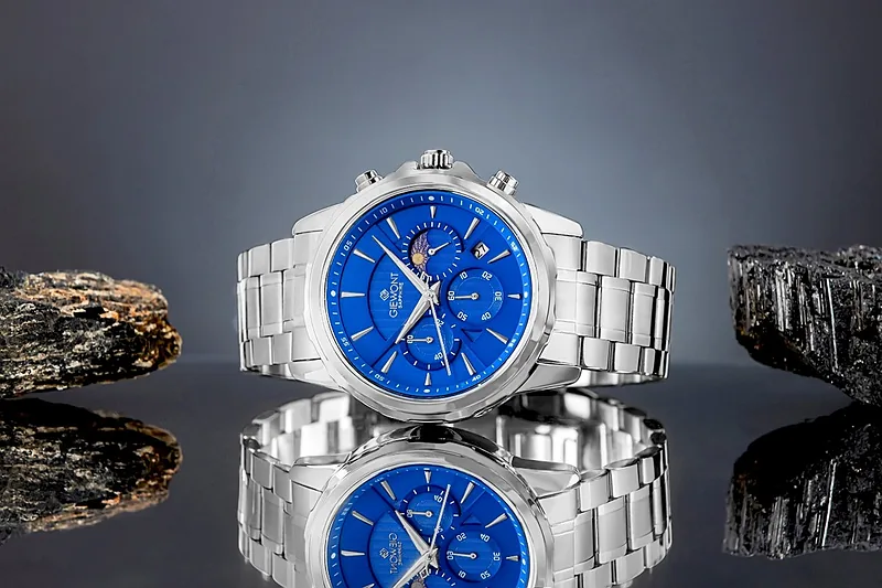 Giewont Chronograph Sapphire Men’s Watch / silver-blue
