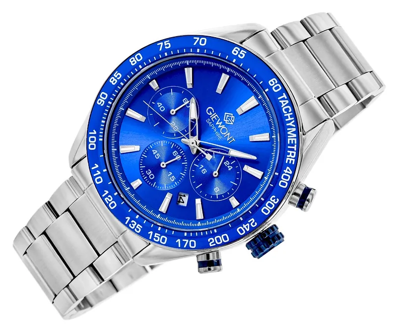Giewont Men’s Watch Chronograph Sapphire / silver-blue