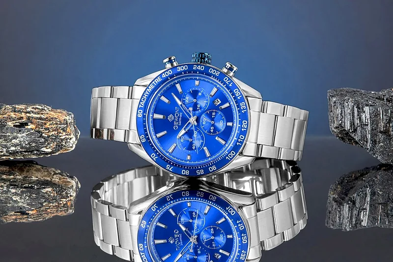 Giewont Men’s Watch Chronograph Sapphire / silver-blue