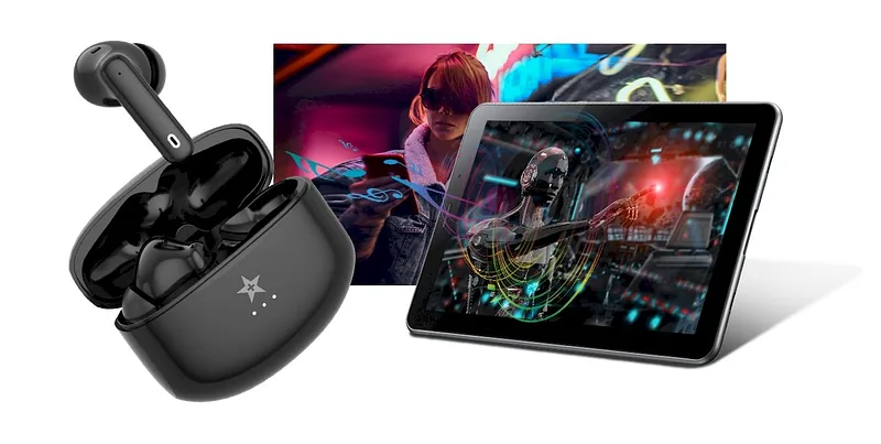GIEWONT RealSound PRO ANC ENC GWS800-1 Wireless Headphones / black