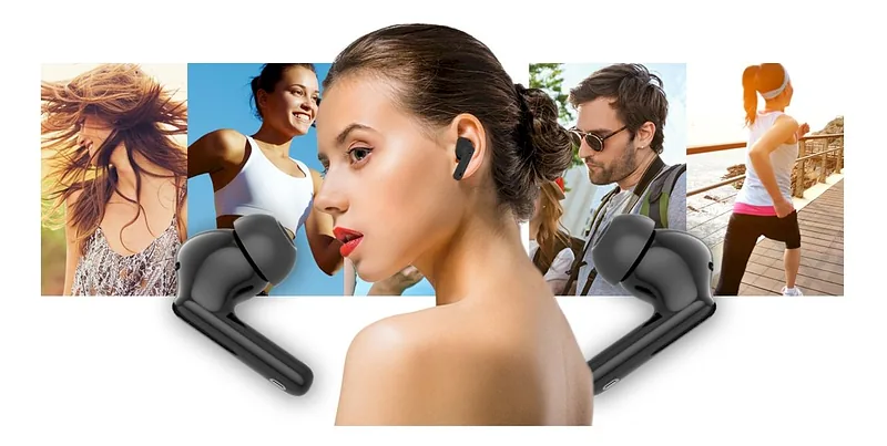 GIEWONT RealSound PRO ANC ENC GWS800-1 Wireless Headphones / black