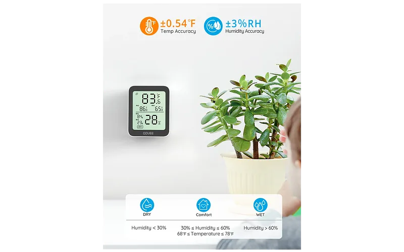 Govee Bluetooth termomeeter hügromeeter juhtmevaba temperatuuri- ja niiskusmõõtur