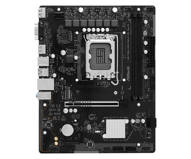 Asrock H610M-HDV/M.2 D5 Gen5 Intel H610 LGA 1700 micro ATX