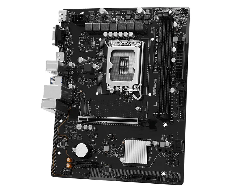 Asrock H610M-HDV/M.2 D5 Gen5 Intel H610 LGA 1700 micro ATX