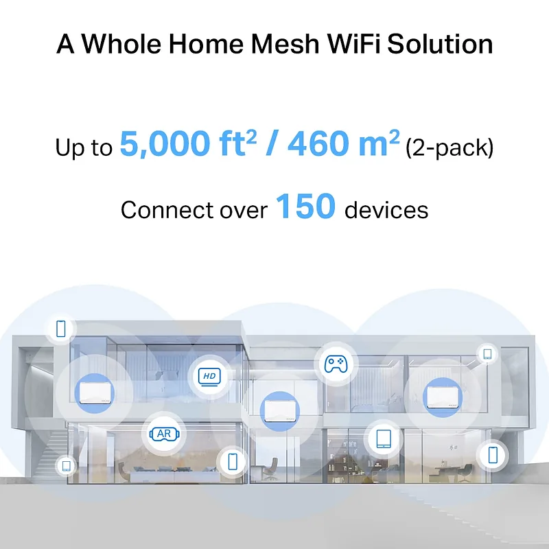 Mercusys, BE3600 Whole Home Mesh Wi-Fi 7 System, Halo H27BE (2-pack), 802.11ax, Ethernet LAN (RJ-45) ports 1, Mesh Support Yes, MU-MiMO No, No mobile broadband