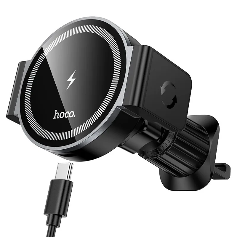Hoco HW35 MagSafe 15W (air vent) Car charger / holder Black