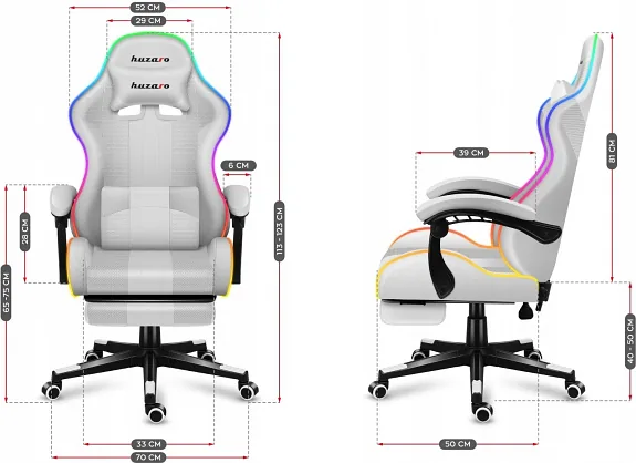 Huzaro Force 4.7 RGB White