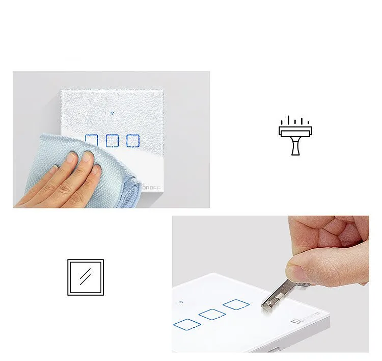 Smart Switch WiFi Sonoff T0 EU TX (2-channel)