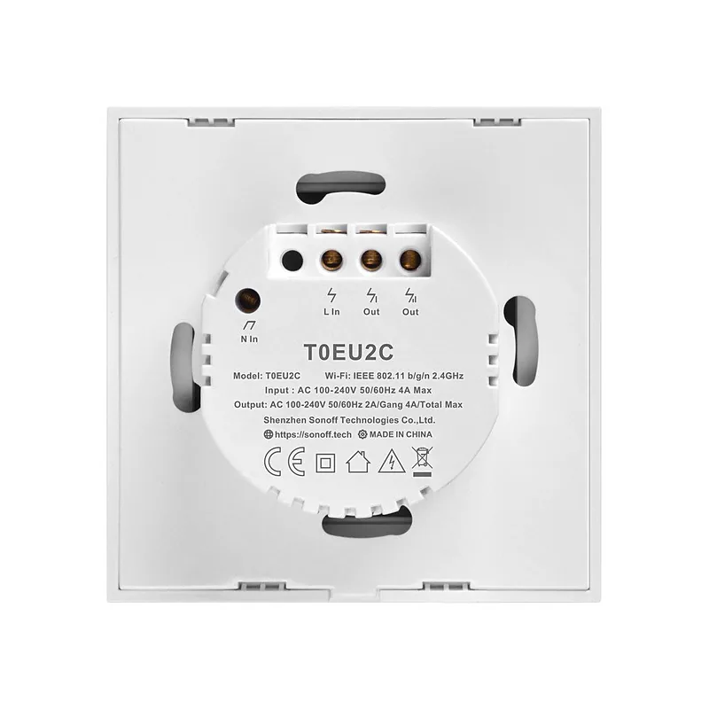 Smart Switch WiFi Sonoff T0 EU TX (2-channel)