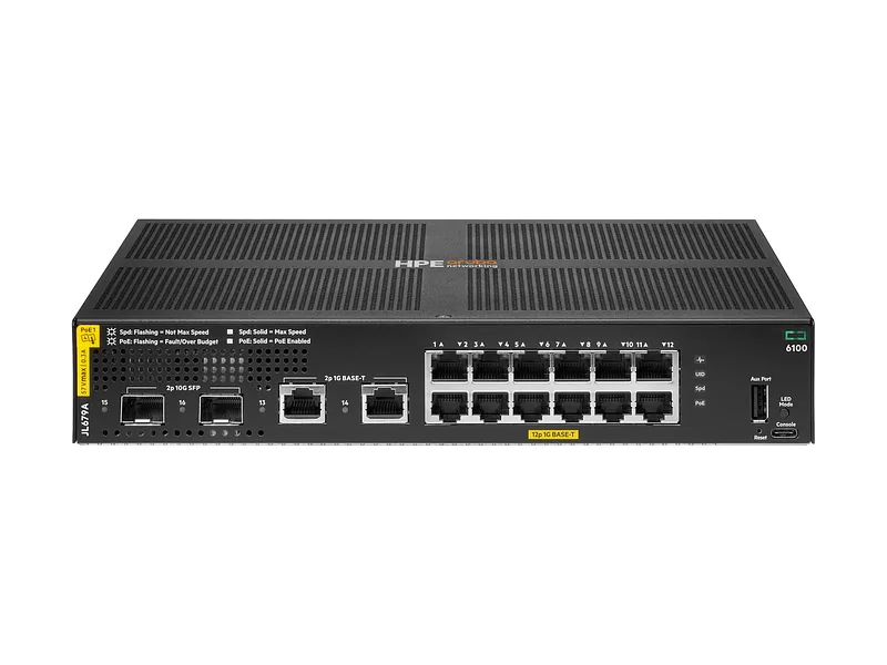 HPE Aruba 6100 Switch 12G CL4 2SFP+ 139W