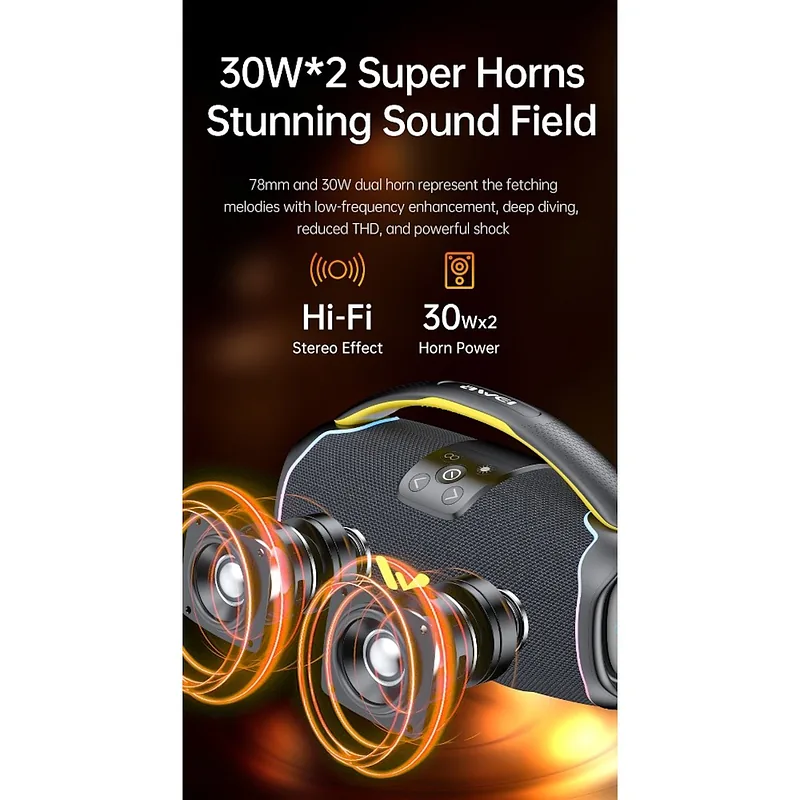 Awei KA16 60W Bluetooth portable speakers V5.3+EDR / 6000mAH