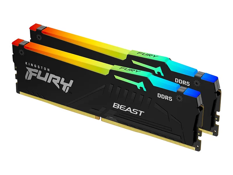Kingston Technology FURY Beast RGB mälumoodul 16 GB 2 x 8 GB DDR5 3000 MHz