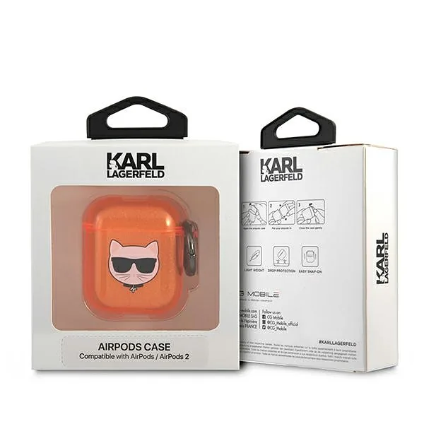 Karl Lagerfeld KLA2UCHFO AirPods ümbris oranž Choupette