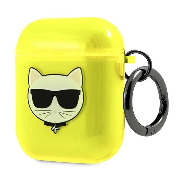 Karl Lagerfeld KLA2UCHFY AirPods ümbris kollane Choupette