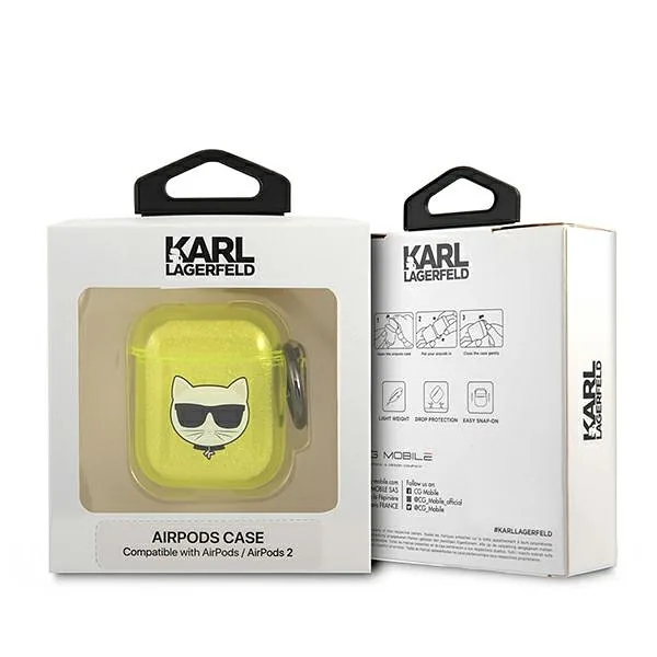 Karl Lagerfeld KLA2UCHFY AirPods ümbris kollane Choupette