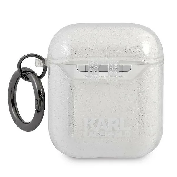 Karl Lagerfeld KLA2UKHGS AirPods kaitseümbris hõbedane sädelev Karl`s Head