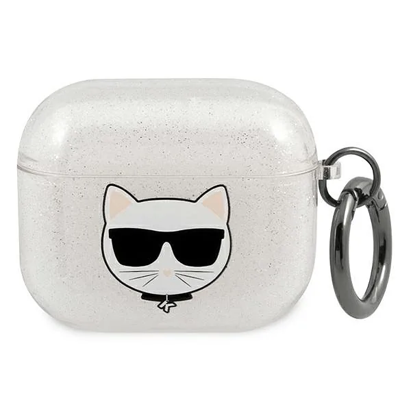 Karl Lagerfeld KLA3UCHGS AirPods 3 hõbedane kate Glitter Choupette