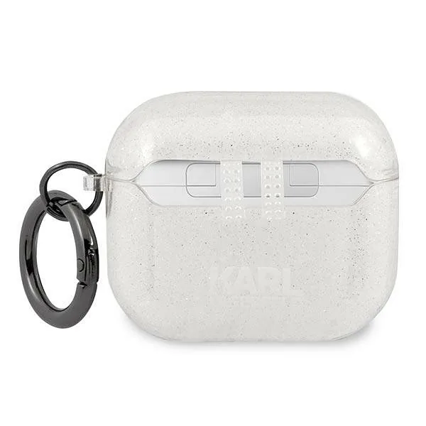 Karl Lagerfeld KLA3UKHGS AirPods 3 hõbedane kate Glitter Karl`s Head