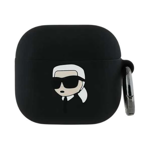 Karl Lagerfeld KLA4RUNIKK AirPods 4 must silikoonist ümbris Karl Pea 3D