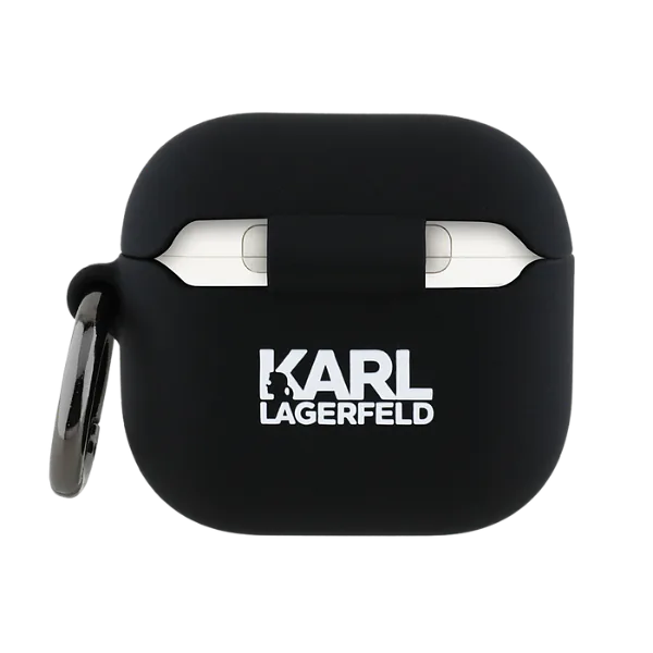 Karl Lagerfeld KLA4RUNIKK AirPods 4 must silikoonist ümbris Karl Pea 3D
