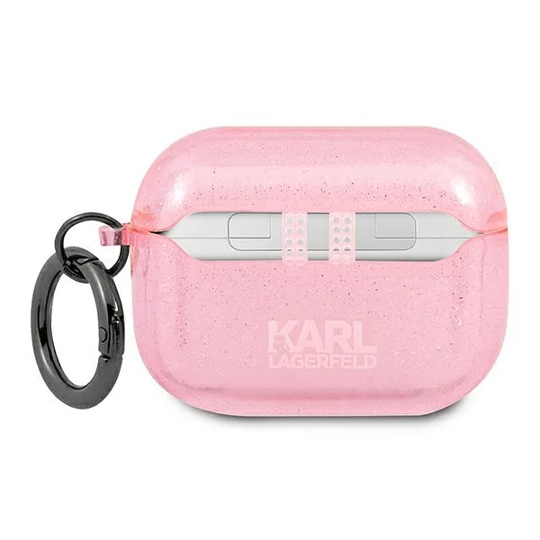 Karl Lagerfeld KLAPUKHGP AirPods Pro kaitseümbris roosa sädelev Karl`s Head