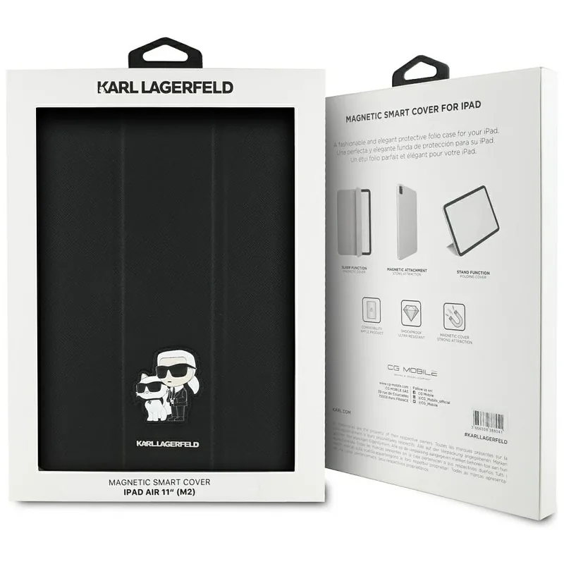 Karl Lagerfeld KLFC11RM24SAKCK iPad Air 11″ 2024 must Saffiano magnetiga kaaned Karl & Choupette