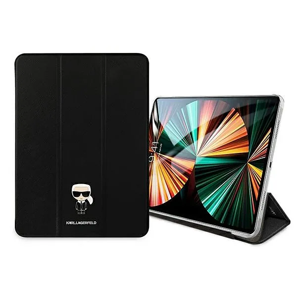 Karl Lagerfeld KLFC12OKMK iPad 12.9″ Pro 2021 must Saffiano nahast kaaned