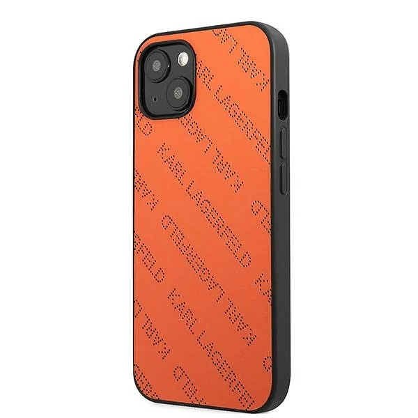 Karl Lagerfeld KLHCP13SPTLO iPhone 13 mini 5,4″ kõvakaaneline oranž Perforeeritud Allover
