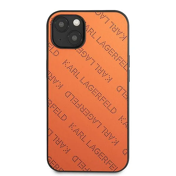 Karl Lagerfeld KLHCP13SPTLO iPhone 13 mini 5,4″ kõvakaaneline oranž Perforeeritud Allover