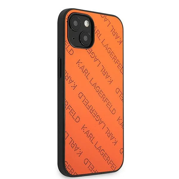 Karl Lagerfeld KLHCP13SPTLO iPhone 13 mini 5,4″ kõvakaaneline oranž Perforeeritud Allover