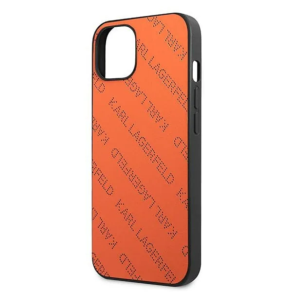 Karl Lagerfeld KLHCP13SPTLO iPhone 13 mini 5,4″ kõvakaaneline oranž Perforeeritud Allover