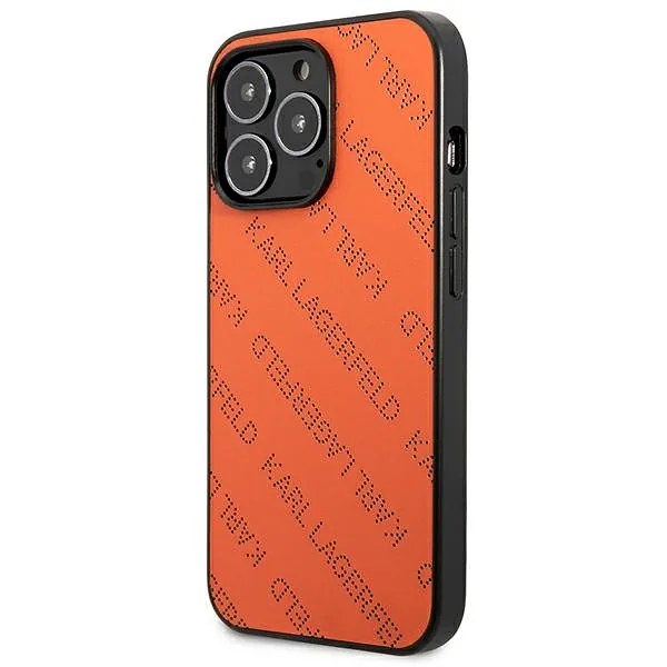 Karl Lagerfeld KLHCP13XPTLO iPhone 13 Pro Max 6,7″ kõvakaaned oranž Perforeeritud Allover