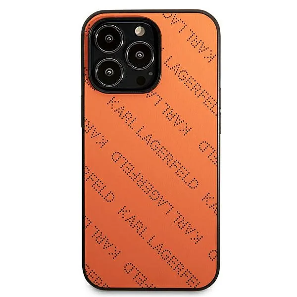 Karl Lagerfeld KLHCP13XPTLO iPhone 13 Pro Max 6,7″ kõvakaaned oranž Perforeeritud Allover