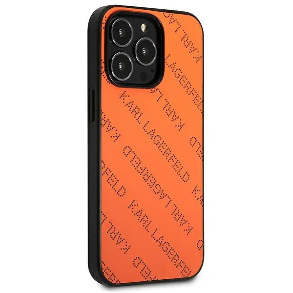 Karl Lagerfeld KLHCP13XPTLO iPhone 13 Pro Max 6,7″ kõvakaaned oranž Perforeeritud Allover