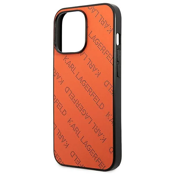 Karl Lagerfeld KLHCP13XPTLO iPhone 13 Pro Max 6,7″ kõvakaaned oranž Perforeeritud Allover
