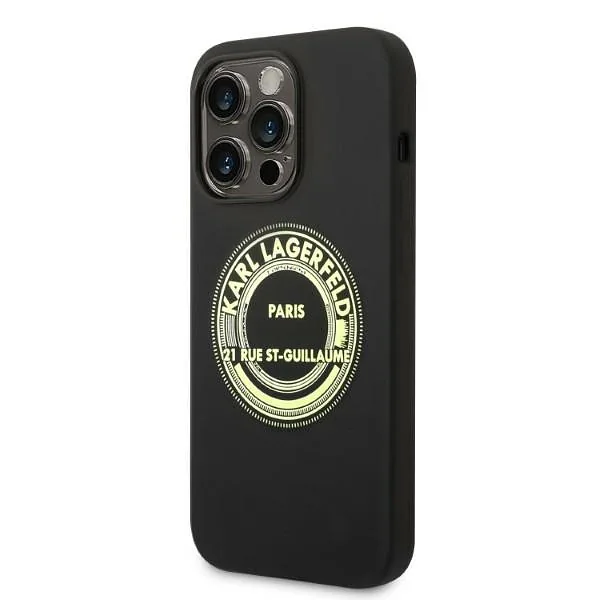 Karl Lagerfeld KLHCP14LSRSGRCK iPhone 14 Pro 6,1″ kõvakate must silikoon RSG