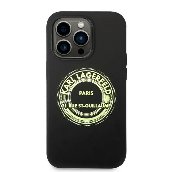 Karl Lagerfeld KLHCP14LSRSGRCK iPhone 14 Pro 6,1″ kõvakate must silikoon RSG