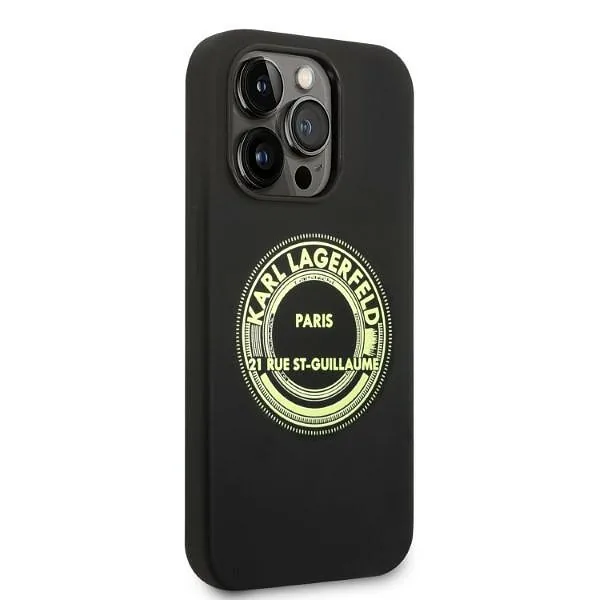Karl Lagerfeld KLHCP14LSRSGRCK iPhone 14 Pro 6,1″ kõvakate must silikoon RSG