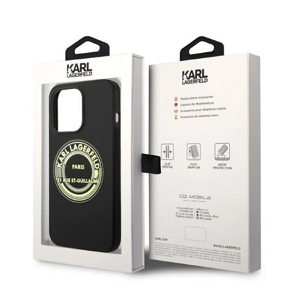 Karl Lagerfeld KLHCP14LSRSGRCK iPhone 14 Pro 6,1″ kõvakate must silikoon RSG