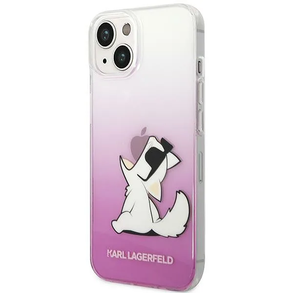 Karl Lagerfeld KLHCP14MCFNRCPI iPhone 14 Plus / 15 Plus 6,7″ kõvakaaneline roosa Choupette Fun