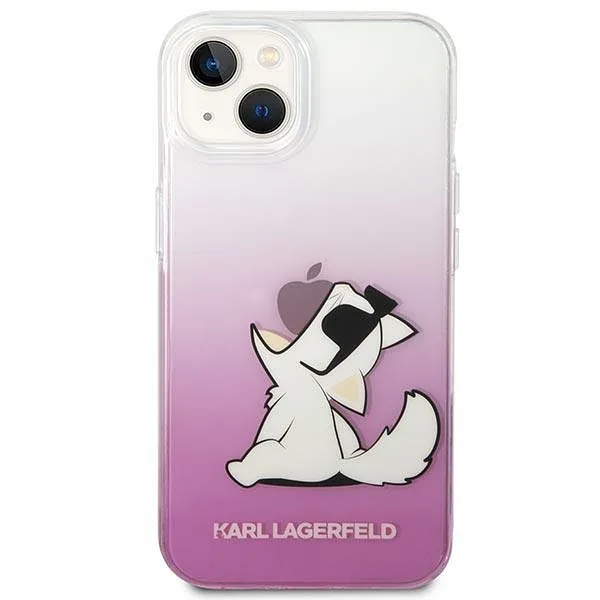 Karl Lagerfeld KLHCP14MCFNRCPI iPhone 14 Plus / 15 Plus 6,7″ kõvakaaneline roosa Choupette Fun