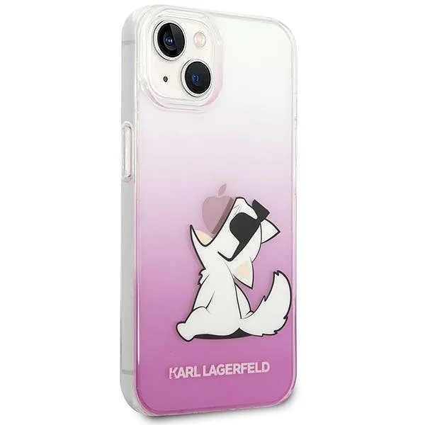 Karl Lagerfeld KLHCP14MCFNRCPI iPhone 14 Plus / 15 Plus 6,7″ kõvakaaneline roosa Choupette Fun