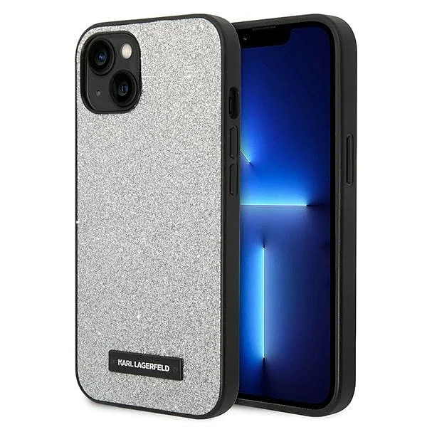 Karl Lagerfeld KLHCP14MG2ELS iPhone 14 Plus / 15 Plus 6,7" kõvakaaneline hõbedane sädelev logo